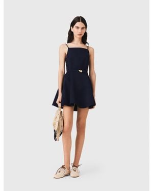 Maje Ausgestelltes Trägerkleid - Blau