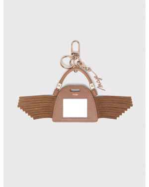 Maje Miss M Mini Mirror Bag Charm - White