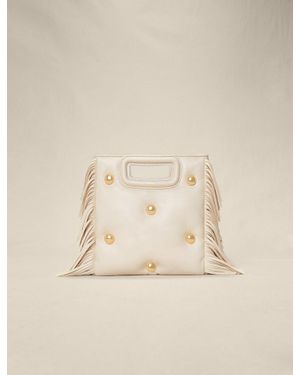 Maje Sac M En Cuir Matelassé À Studs - Neutre