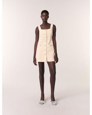 Maje Mini Tweed Dress - Natural