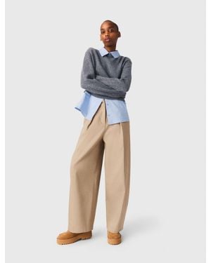 Maje Cotton Balloon Trousers - White