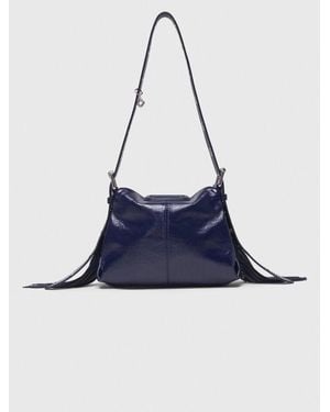 Maje Sac Miss M Mini En Cuir Naplak - Bleu