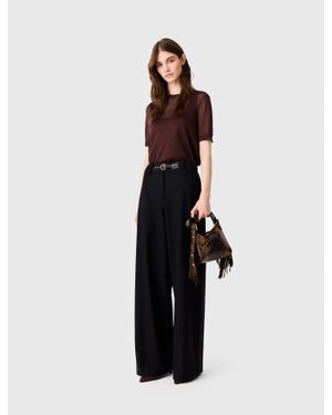Maje Wide-Leg Suit Pants - White