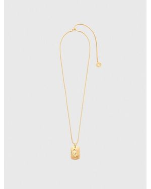 Maje Zodiac Sign Plaque Necklace - White