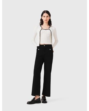 Maje Twinset En Maille Pointelle - Blanc