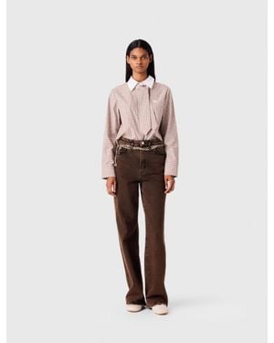Maje Bootcut Jeans With Chain - White
