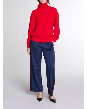 Maje High-Neck Cashmere Sweater - Red
