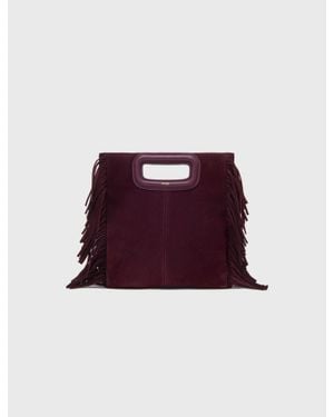 Maje M-Tasche Aus Wildleder - Rot