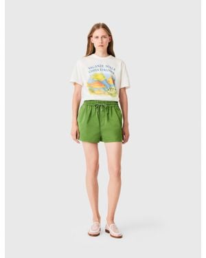 Maje Shorts Aus Funktionsmaterial - Grün