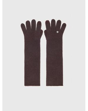 Maje Lange Handschuhe Wolle & Kaschmir - Lila