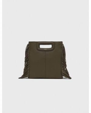 Maje Smooth Leather M Bag - Green