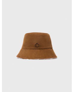 Maje Reversible Corduroy Bucket Hat - Brown