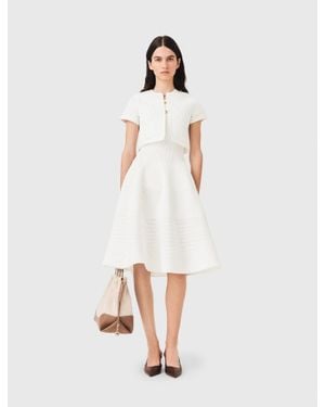 Maje Cardigan À Manches Courtes - Blanc