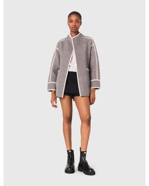 Maje Double-Faced Coat - White