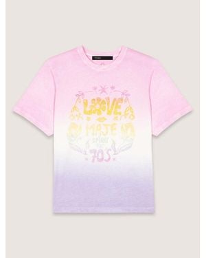 Maje Printed T-Shirt - Pink