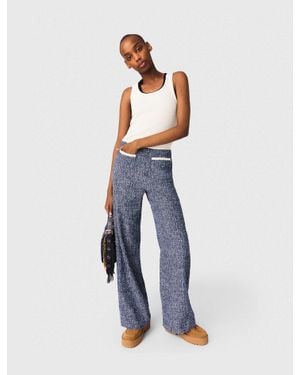 Maje Tweed Trousers - Blue