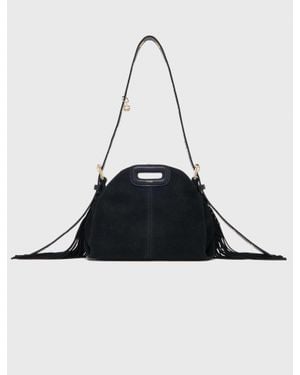 Maje Suede Mini Miss M Bag - Black