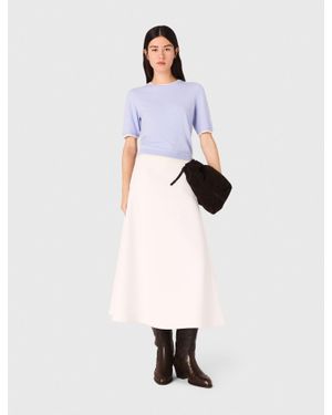 Maje 100% Wool Jumper With Rhinestones - White