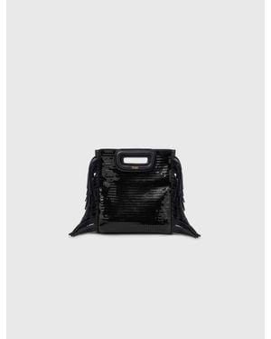 Maje Sequin M Bag - Black