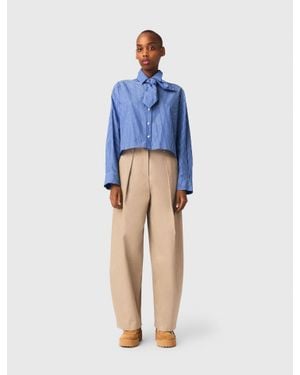 Maje Shirt With Removable Handkerchief - Blue