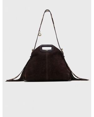 Maje Suede Miss M Bag - Black