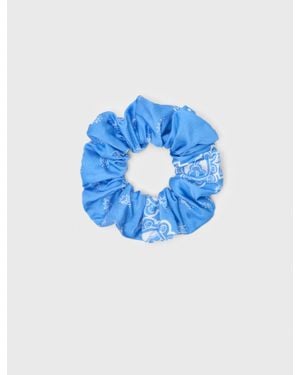 Maje Printed Fabric Scrunchie - Blue