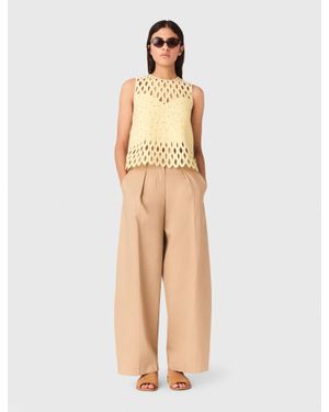 Maje Top En Crochet Strassé - Neutre