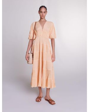 Maje Pleated Maxi Dress - Multicolor
