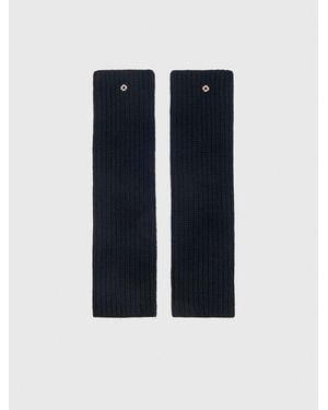 Maje Wool And Cashmere Mittens - Blue