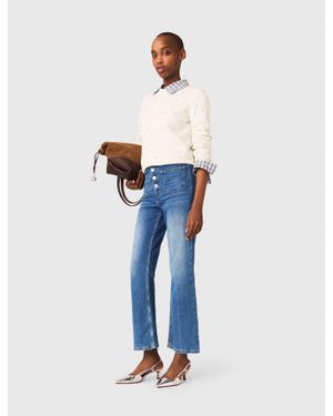 Maje Woman's Cotton, Denim Jeans With Pockets For Fall/winter, Size Extra Small, In Color Blue / Blue