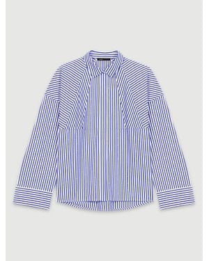 Maje Rhinestone Striped Shirt - Purple