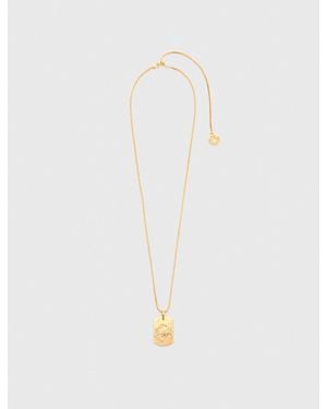 Maje Zodiac Sign Plaque Necklace - White