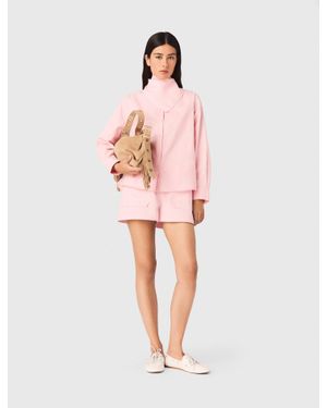 Maje Hemd Mit Abnehmbarem Halstuch - Pink