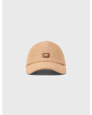 Maje Natural-Texture Cap - White