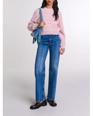 Maje Jacquard Sweater - Blue