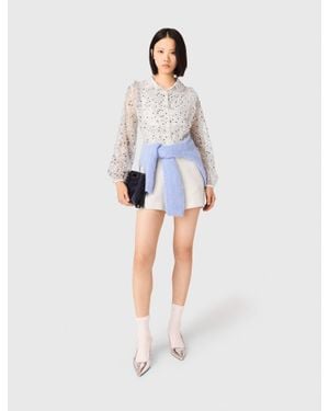Maje Tweed Playsuit - White