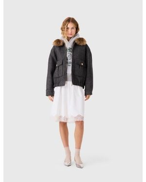 Maje Oversize-Blouson - Weiß