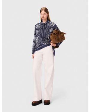 Maje Flowing Printed Shirt - White