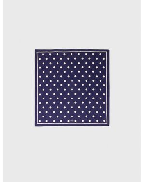 Maje Bandana À Pois En Soie - Bleu