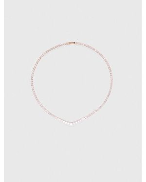 Maje Collier Cascade De Strass - Blanc