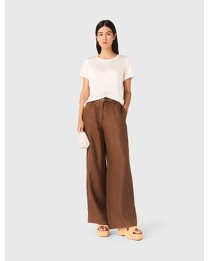 Maje Short-Sleeved Silk Top - White