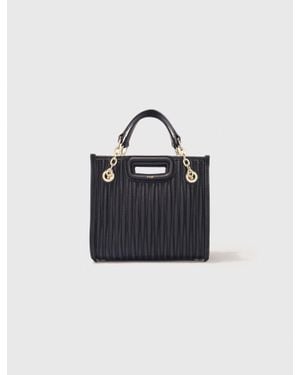 Maje Mini Quilted Leather Tote Bag - Blue