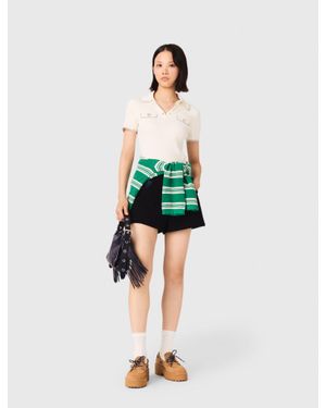 Maje Short-Sleeve Polo Shirt - White
