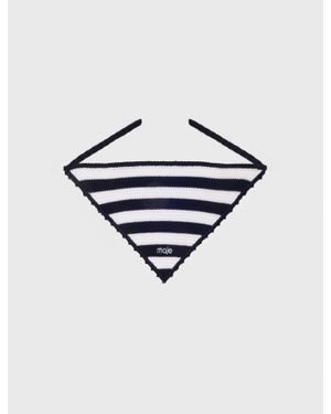 Maje Striped Knit Triangle - Blue
