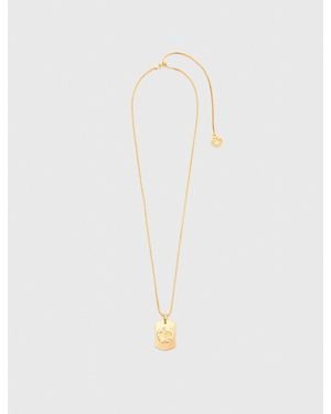 Maje Zodiac Sign Plaque Necklace - White