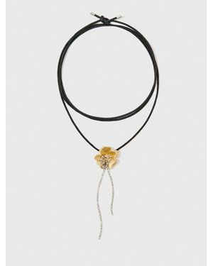 Maje Flower Necklace - White