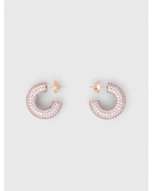 Maje Rhinestone Earrings - White