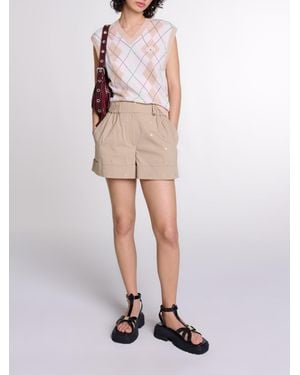 Maje Sleeveless Wool Blend Sweater - Natural