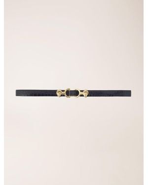 Maje Ceinture Fine En Cuir À Mors Lion - Multicolore