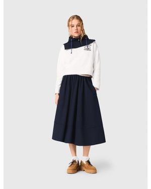 Maje Sweatshirt Mit Marine-Print - Weiß